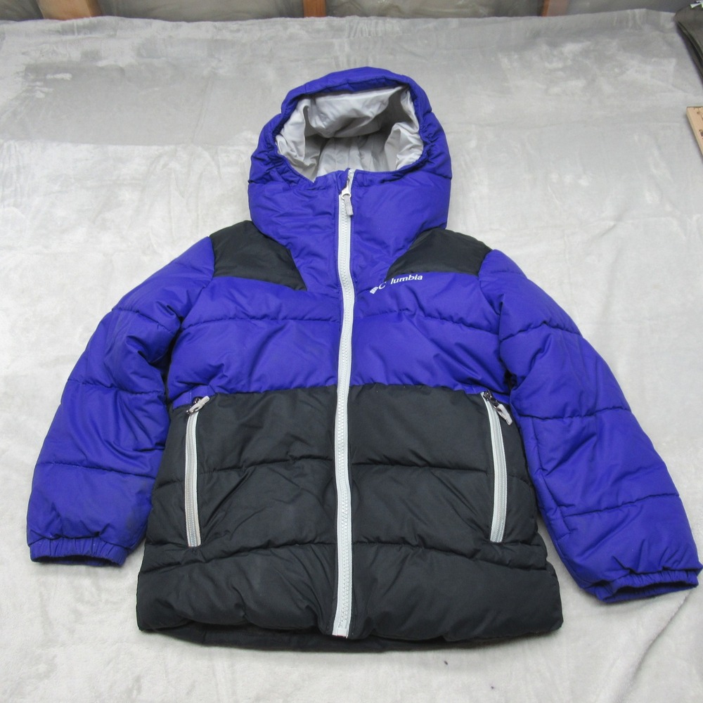 Columbia Jacket Boys XS 6/7 Blue Arctic Blast Hooded‎ Insulated Winter Puffer